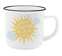 GRUSS & CO Mug with Sun Motif | Bone China Porcelain Enamel Look 35 cl | Gift Sayings Mug | 47892