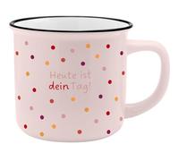 GRUSS & CO XL Mug with German Text Dein Tag | Favourite Mug Made of Porcelain, Mug with Saying, 55 cl, with Gift Wrap, Gift for Friends, Colleagues | 74182