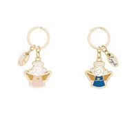 GRUSS & CO Your Guardian Angel Pendant Set Gift Set with 2 Key Chains, Length 6.5 cm Each Key Ring, Lucky Charm, Christmas, New Year's Eve, 74417, multicoloured, standard size, Motif Dein Schutzengel