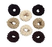 Grutyopkn 8pcs Plush Scrunchie Hair ties Large Scrunchie fluffy tied Hair Rope Cute Elastic Hair Bands Scrubchy Hair Accessories for Women and Girls (Multi-colored)