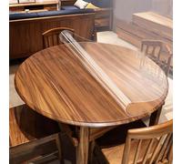 Gruytoie Clear Table Protector 150cm/59inch, Round PVC Table Cover Protector, Soft Glass Table Protector, Thickness 1.5mm, Transparent Waterproof Table Cloth, Stain-Resistant, Oil-Proof