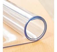 Gruytoie Plastic Desk Cover Protector, Waterproof Desktop Protector, Rectangular Clear PVC Table Protector, Stain-Resistant, Washable, for Desktop, Writing Desk (2mm 35x70cm/14x28in)