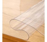Gruytoie PVC Table Protector Table Cover 65x40cm, Table Cloth Waterproof Clear Plastic, Transparent Table Protector Mat 1mm Thickness Clear PVC Tablecloth Scratch Proof, for Home Kitchen
