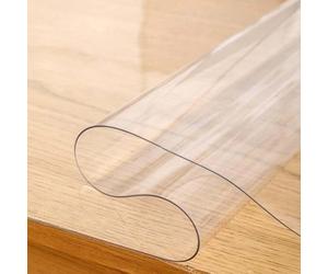 Gruytoie PVC Table Protector Table Cover 65x40cm, Table Cloth Waterproof Clear Plastic, Transparent Table Protector Mat 1mm Thickness Clear PVC Tablecloth Scratch Proof, for Home Kitchen