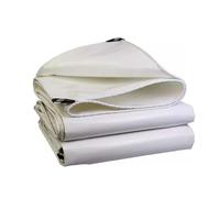 Gruytoie PVC Waterproof Tarp 7x14m/23.0x45.9ft, Heavy Duty Tarpaulin with Metal Grommets, Multi-Purpose, Reinforced Corner, Double-Sided Waterproof for Contractors, Painters, Boats