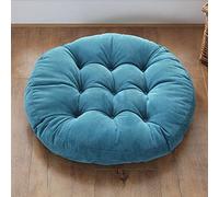 Gruytoie Round Square Chair Pad, Hanging Chair Cushion Soft Seat Pad,Comfortable Seat Yoga Meditation for Home, Kitchen, Dining Room, Office (Blue Round 55cm)