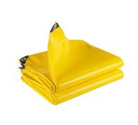 Gruytoie Tarpaulin PVC waterproof heavy duty 520g/m², Reinforced Eyelets, Weatherproof, dust, snow cover for Outdoor Patio, Pool, Boat, Roof, Camping (6x8m/19.7x26.2ft)