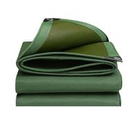 Gruytoie Ultra-Heavy Duty Waterproof Green Canvas Tarps with Grommets&Reinforced Edges 1x3.5m/3.3x11.5ft, Canvas Tarpaulin, Cover for Pool/Boat/Tent