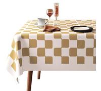 Gruytoie Waterproof PVC Tablecloths, Heavy Duty Oilproof, Spill-Proof, and Wipeable Table Covers, Table Cloth for Indoor and Outdoor Use (C 110x160cm)