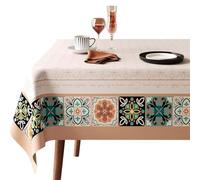 Gruytoie Waterproof PVC Tablecloths, Heavy Duty Oilproof, Spill-Proof, and Wipeable Table Covers, Table Cloth for Indoor and Outdoor Use (D 110x160cm)