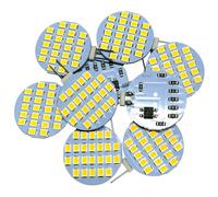 GRV G4 Bi Pin Base Halogen Replacement Bulb 24-2835SMD LED Bulb Lamp Super Bright RV Camper Under Cabinet Dome Light DC12V Dimmable Warm White Soft Light Pack of 10