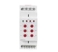 GRV8-10 Din Rail 3 Phase Voltage Monitoring Relay With Reset Time 0.1s-10s Voltage Relay 36mm Width 1Pcs(GRV8-10 M460)