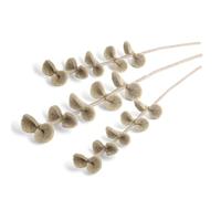 Gry & SIF Artificial Eucalyptus Branches, Flexible Stem, Decorative Branches Made of Felt, Artificial Plant, Flower Bouquet, Weddings, DIY Projects, Handmade, Fairtrade, 30 cm, 3 x Sage