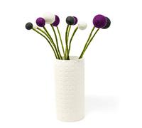 Gry & SIF Artificial Felt Flower Bouquet Decorative Flower Arrangements Autumn Bouquet Dark Colors Living Room Decor Handmade Fairtrade | 1 x Felt Bouquet Viola 10 Pieces