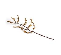 Gry & SIF Felt Berry Branch, Flexible Stem Decorative Branch for Vases, Mandrel, Rowan, Fair Trade, 1 Branch with Yellow Berries, 60 cm