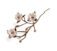 Gry & SIF Felt Magnolia Branch, Flexible Handle, Decorative for Vases, Artificial Spring and Easter Decoration, 1 x White Flowers, 60 cm