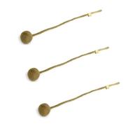 Gry & Sif Handmade & Fairtrade Certified Stylish Danish Design x Artisans from Nepal | Felt Dot Flowers - Artificial Flowers for Living Room Decoration | Green | Set of 3