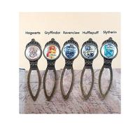 (Gryffindor)1pc Harry Potter Hogwarts Gryffindor High Quality Metal Bookmark Jk Rowling