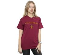 Gryffindor Crest Cotton Boyfriend T-Shirt Harry Potter Burgundy XXL
