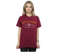 Gryffindor Team Quidditch Cotton Boyfriend T-Shirt Harry Potter Burgundy XXL
