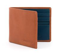 Gryphen Men's RFID Blocking Genuine Leather Wallet (Tan/Teal)
