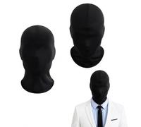 Gryphix Black Full Face Cover 2 Pack Spandex Hood Balaclava Mask | polyester material,32x25 cm,breathable headwear,costume party supply,sun uv protection,unisex outdoor gear