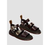 Gryphon Sandals in Atlas Leather dark burgundy red