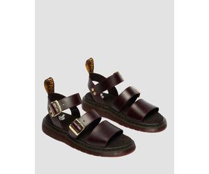 Gryphon Sandals in Atlas Leather dark burgundy red