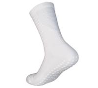 Grypto Midcalf Length Premium Anti-Slip Grip Socks for Men Women Kids for Football Running Cycling Basketball Yoga (UK, Alpha, S, Regular, Regular, Ice-White)