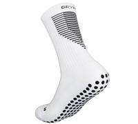 Grypto Midcalf Length Premium Anti-Slip Grip Socks for Men Women Kids for Football Running Cycling Basketball Yoga (UK, Alpha, S, Regular, Regular, Contrast-White Black)