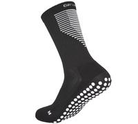 Grypto Midcalf Length Premium Anti-Slip Grip Socks for Men Women Kids for Football Running Cycling Basketball Yoga (UK, Alpha, S, Regular, Regular, Shadow-Black White)