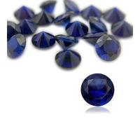 Gryrigns 20Pcs Loose Synthetic Sapphire Stone Bulk Wholesale Round Brilliant Cut Royal Blue Corundum Gemstone Lot Faceted Gems VVS Grade (3/3.5/4/4.5/5mm), 3.5 mm, Created Corundum, created blue