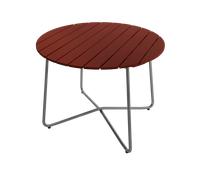 Grythyttan stålmöbler - 9A Table Ø100 cm, Dark Red / Hot Galvanized Steel - Dark Red