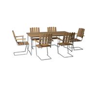 Grythyttan Stålmöbler Grythyttan dining set oak B31 170cm + 6pcs A2