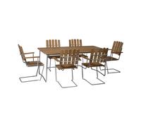 Grythyttan Stålmöbler Grythyttan dining set teak B31 170cm + 6pcs A2