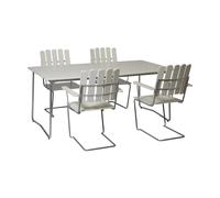 Grythyttan Stålmöbler Grythyttan dining set white B31 170 cm + 4pcs A2