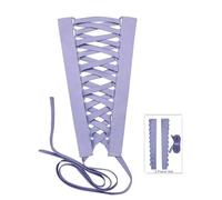 GRYUIRY Women's Dress Corset Kit Satin Corsets Loops Extender Zipper Replacement Adjustable Corset Back Kit for Prom Dresses, Lavender, 14