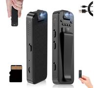 Gryvola Mini Body Camera, New HD 1080p Noise Reduction Camera. 90° Rotating Lens and 130° Wide Angle, Highly Concealed, with Night Vision and Motion Detection for Indoor Outdoor (#basic,32G)