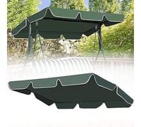 GRYYP Modern Green Alloy Steel Swing Chair Canopy, 2-3 Seater Garden Swing Seat Canopy Cover, 190 * 132 * 15cm