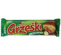 Grzeski Milk Chocolate Wafer with Hazelnut Cream 36g (Pack of 36)