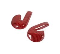 GRZPCJZM Compatible with Ford Mustang 2015-2025 Car Seat Adjusting Handle Decoration Cover Trim Accessories(Red Carbon Fiber)