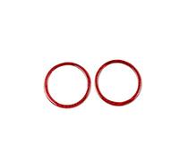 GRZPCJZM Compatible With Kia Soul 2014-2019 Real Carbon Fiber Sticker Instruments Audio Speaker Panel Trim Cover(2 Red)