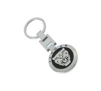 GRZZCYBF Leather Keyring for Jaguar Mark 1 1955-1959, Car Logo Crest Emblem Key Ring Leather Key Ring Key Holder Car Accessories, A-Black