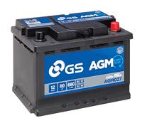 GS AGM027 12V 60Ah 640 CCA AGM Start Stop Car, Truck & Van Battery
