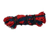 GS Equestrian 50" Haynet - Small Hole (2") Slow Feed Hay Net for Horses - Durable HDPE, 22 Rings, Reduces Waste for Stable, Field & Travel (Navy/Red, 50")