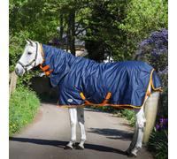 GS Equestrian Combo Neck 200g Turnout Rug (6'9, Navy/Orange)