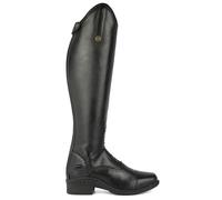 GS Equestrian & Country Adult Tall Riding Boots - Black Leather Equestrian Boots with Lace Front - Competition & Everyday Riding (Adults UK 8 Standard)