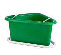 GS Equestrian & Country Corner Manger 45L - Heavy Duty Horse Feed Trough with Frame - Space-Saving Stable Corner Feeder (Green, 45L)