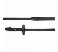 GS Equestrian Leather Reins GSE990 Black Brown Cob/Full Versatile Hook and Stud Billet Attachment Rubber Pebble Outer 132cm/140cm Everyday Use (Black, Cob)