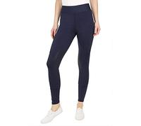 GS Equestrian Silicone Knee Riding Tights With Phone Pocket (Blue, UK 8)